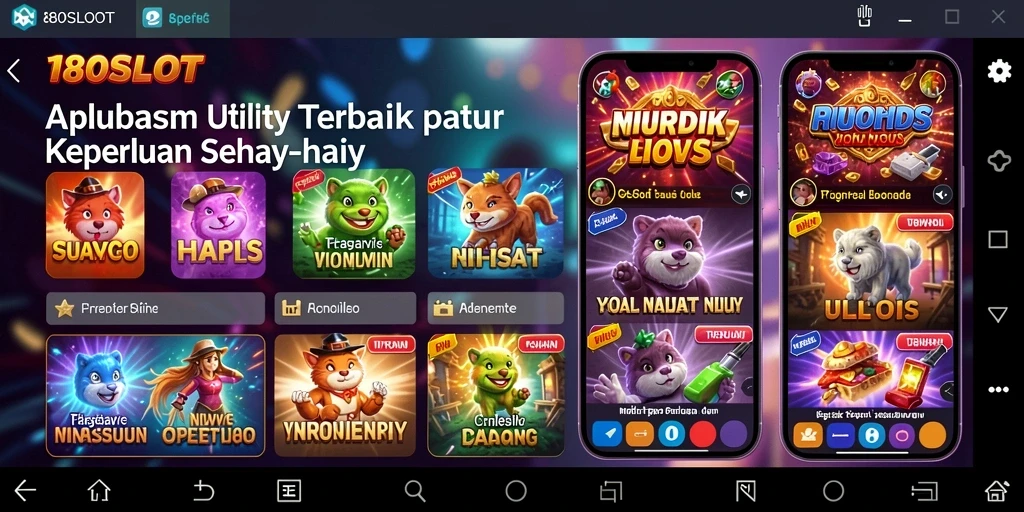 Tampilan antarmuka aplikasi Utility 180SLOT yang intuitif dan mudah digunakan.