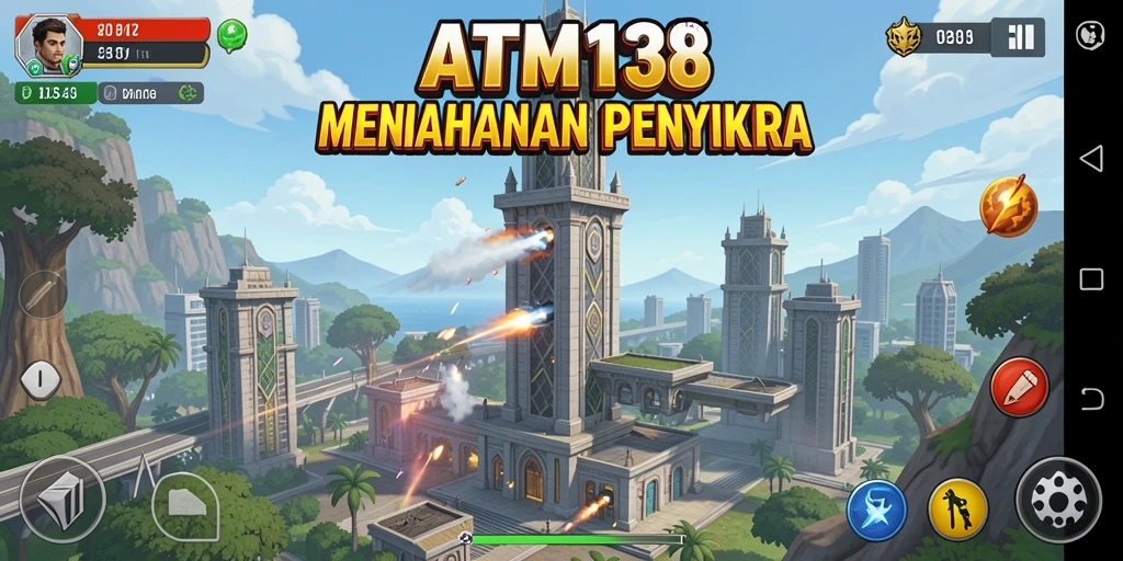 Screenshot utama menampilkan momen mendebarkan dalam permainan Tower Defense.