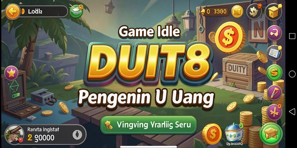 Tampilan menarik dari gameplay Idle DUIT8 yang sederhana.