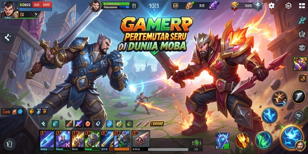Tampilan seru pertempuran karakter dalam GAMERP yang mendebarkan.