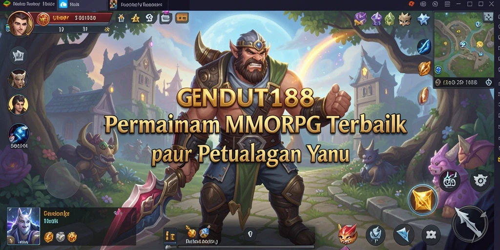 Screenshot gameplay GENDUT188 yang menampilkan pertempuran seru di dunia MMORPG.
