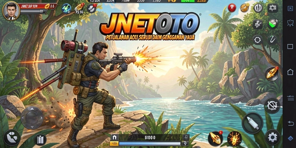 Screenshot menunjukkan aksi mendebarkan di JNETOTO.