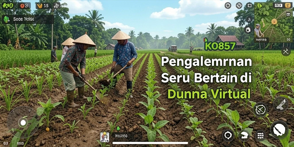 Tampilan screenshot KO857 dengan gameplay bertani yang seru dan interaksi karakter.