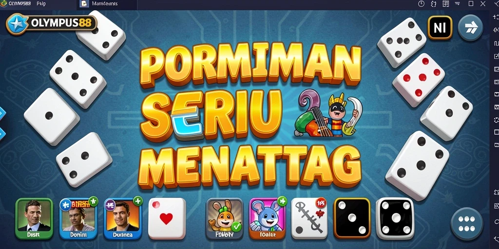 Screenshot OLYMPUS88 menampilkan intensitas permainan domino yang seru.