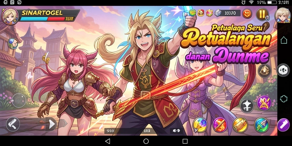 Screenshot gameplay SINARTOGEL dengan karakter anime yang menarik.