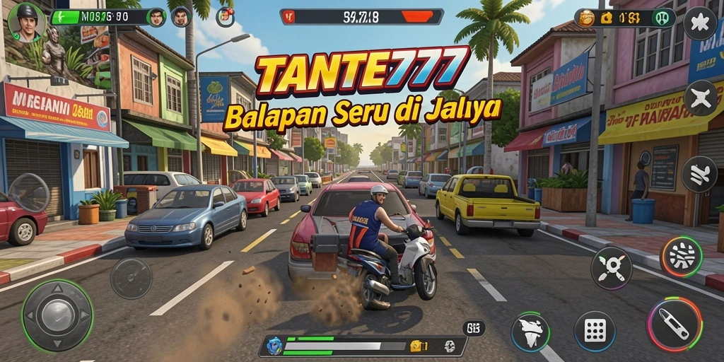 Tampilan gameplay balapan seru di TANTE777 dengan aksi mendebarkan.