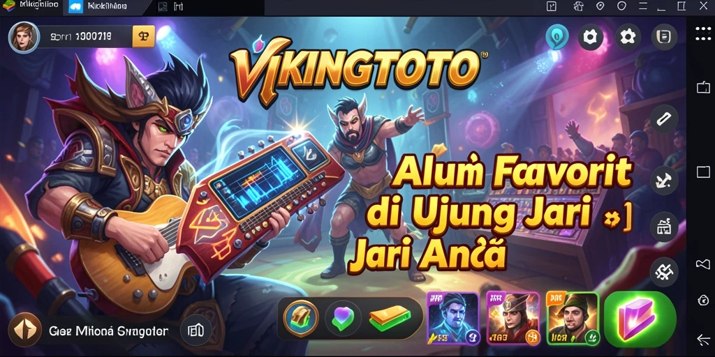 Screenshot <strong>VIKINGTOTO</strong> menampilkan pengguna menikmati musik dengan antarmuka sederhana.