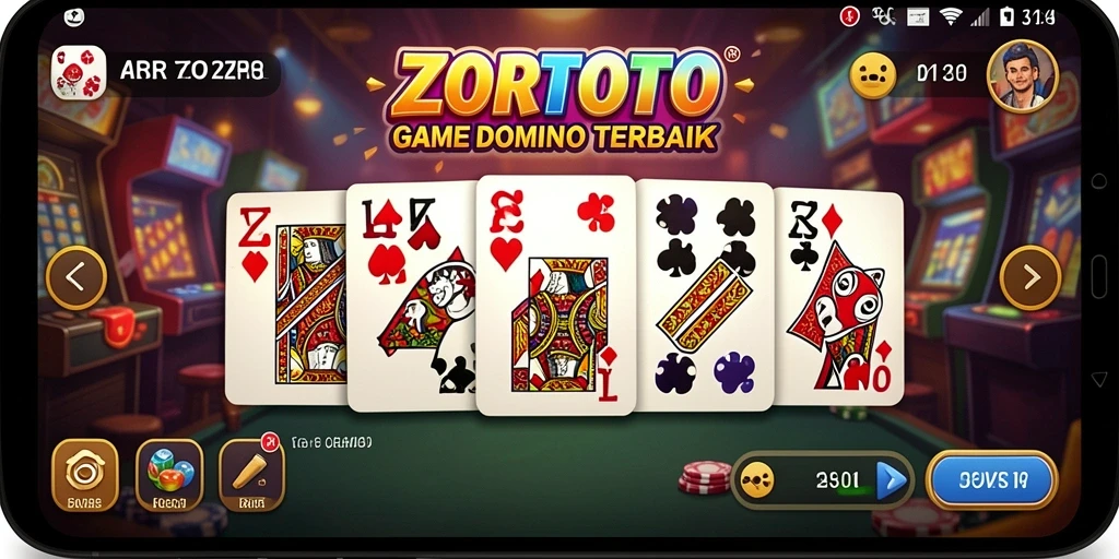 Screenshot game ZORTOTO menampilkan gameplay seru Domino.